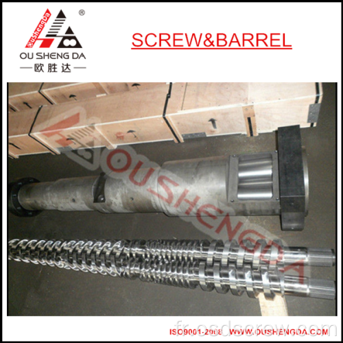 Baril/vis conique à double vis d&#39;extrudeuse de tuyaux en PVC pour extrudeuse de tuyaux en pvc